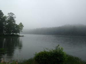 View of the lake right before our run - Beautiful!